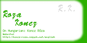 roza koncz business card
